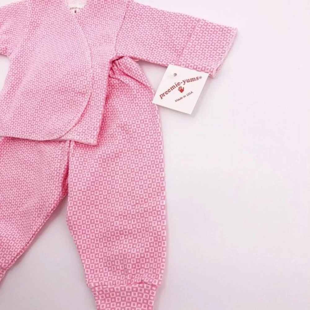New 6 to 8 Pounds Set Long Sleeve‎ Tee Pant 2 Piece Bundle Newborn Baby Girl